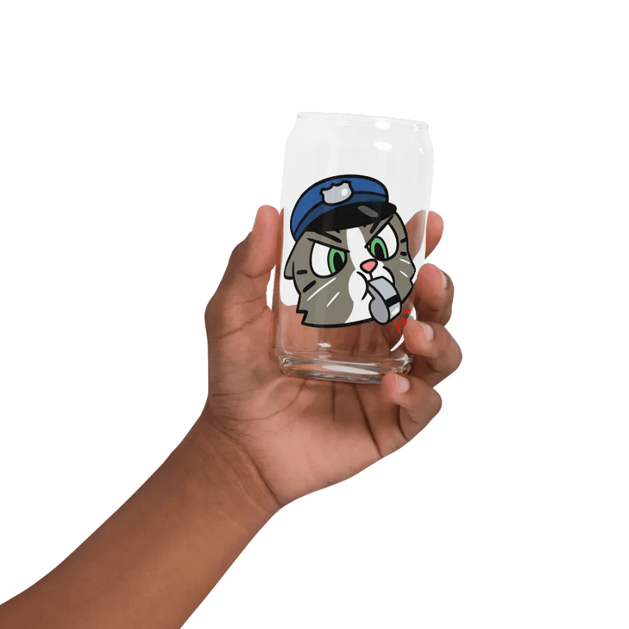 Officer Kitty Cat Can-Shaped Glass product image (32)