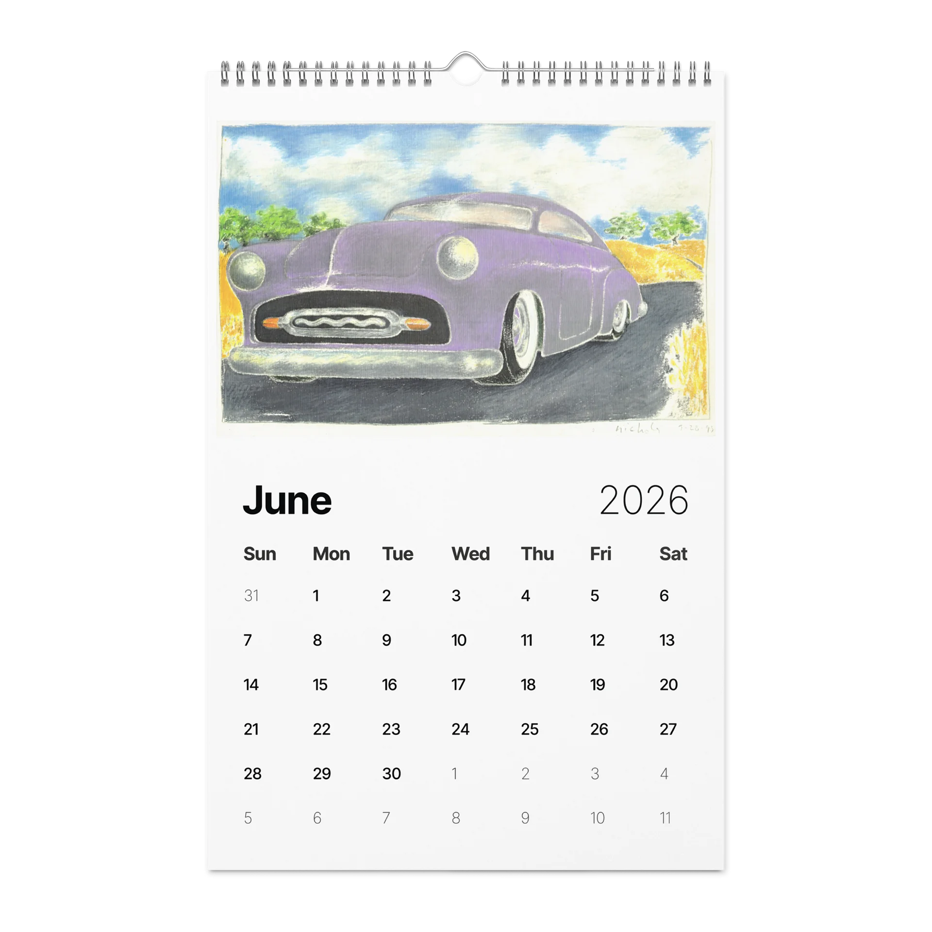 A Year of Nic's Cars - 2026 Wall Calendar (Large Format) product image (12)