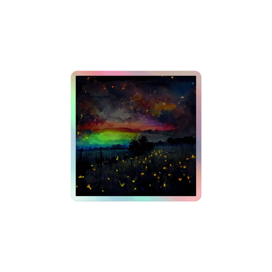 Aurora Night Sky Holographic Sticker Sheet product image (1)