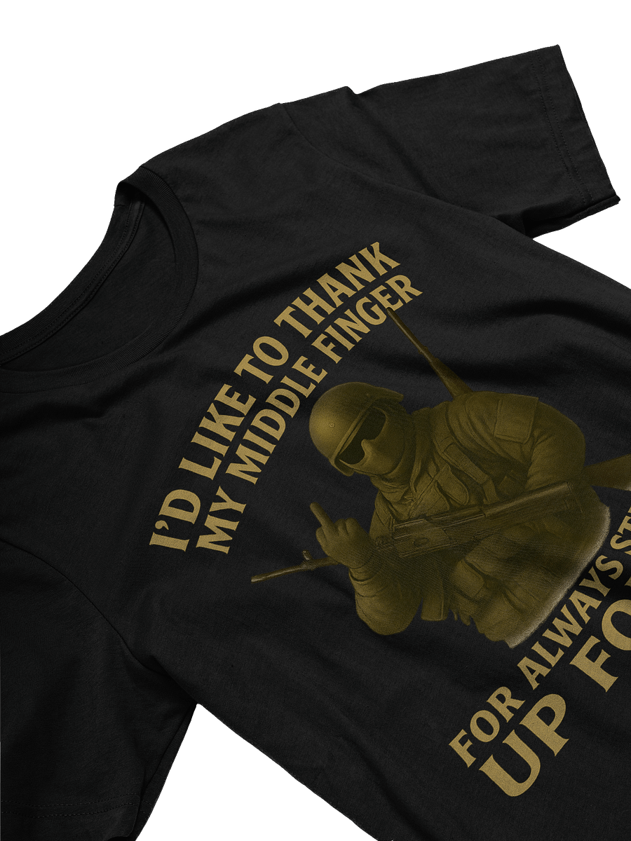 Middle Finger Thank You Soldier Tee product image (30)
