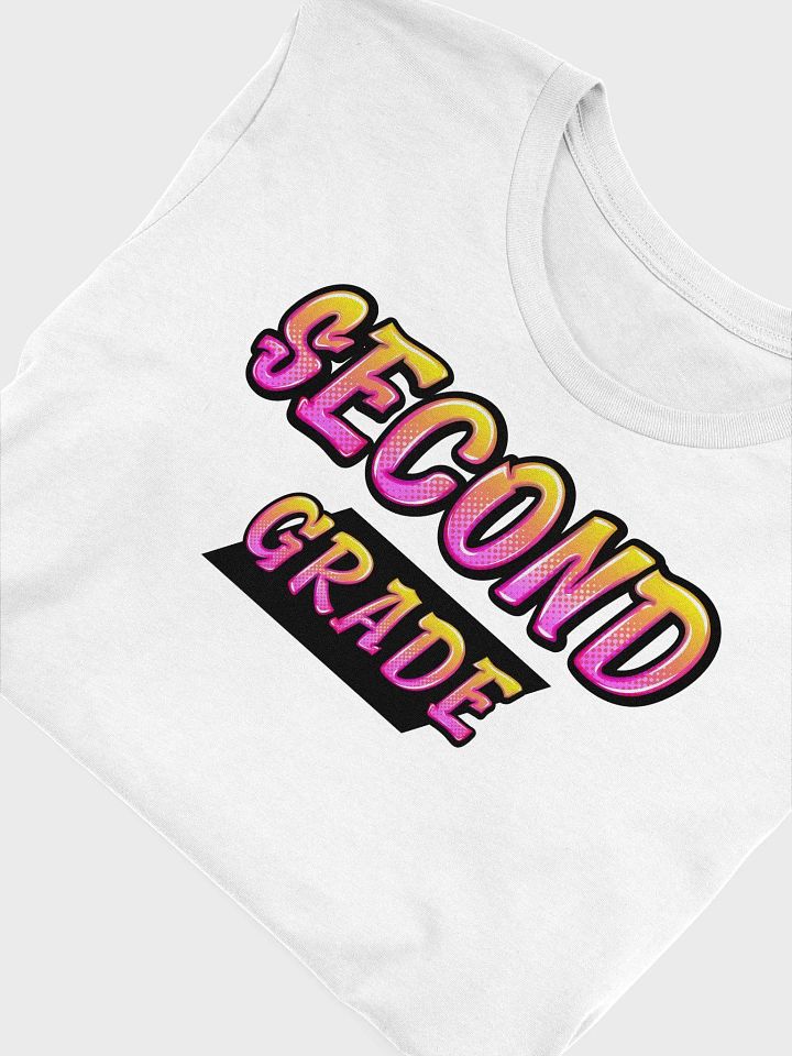 SECOND GRADE Teacher Shirt - Pink + Yellow Bold Letters product image (1)
