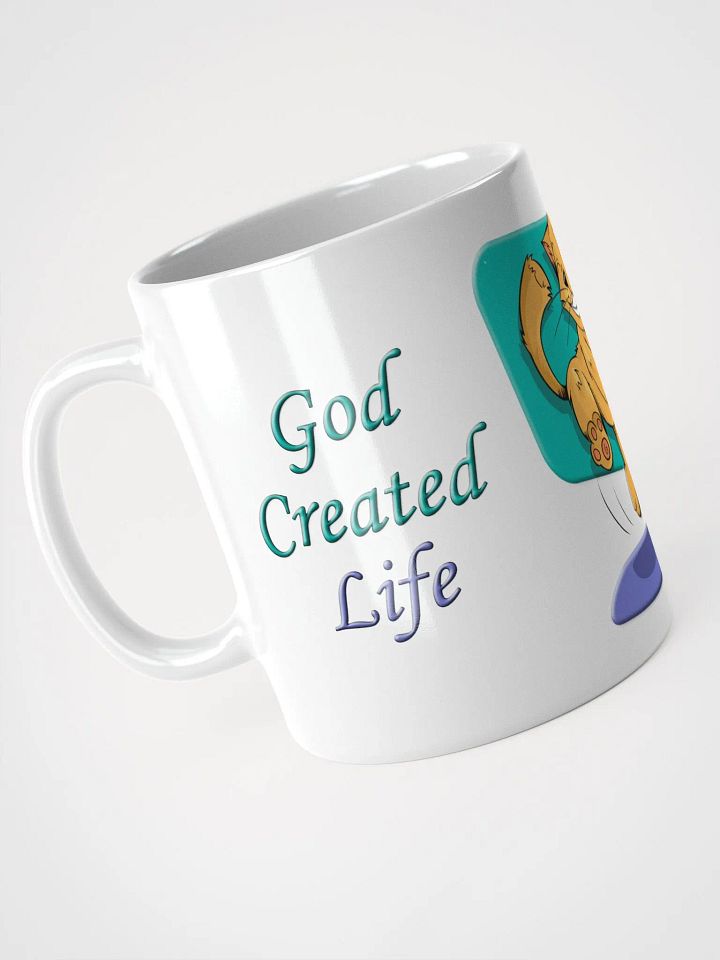 God and Darwin Cat Dance White Mug product image (1)