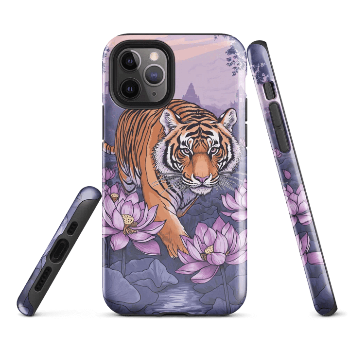 Bengal Tiger Lotus - Tough Phone Case product image (2)