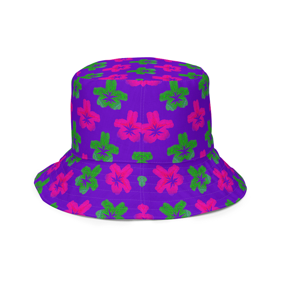 Reefer Rave Reversible Bucket Hat, Neon 90s Style Stoner Summertime Festival 420 Fashion, Cannabis Pot Leaf Pink Green Ganja Weed Accessory product image (7)