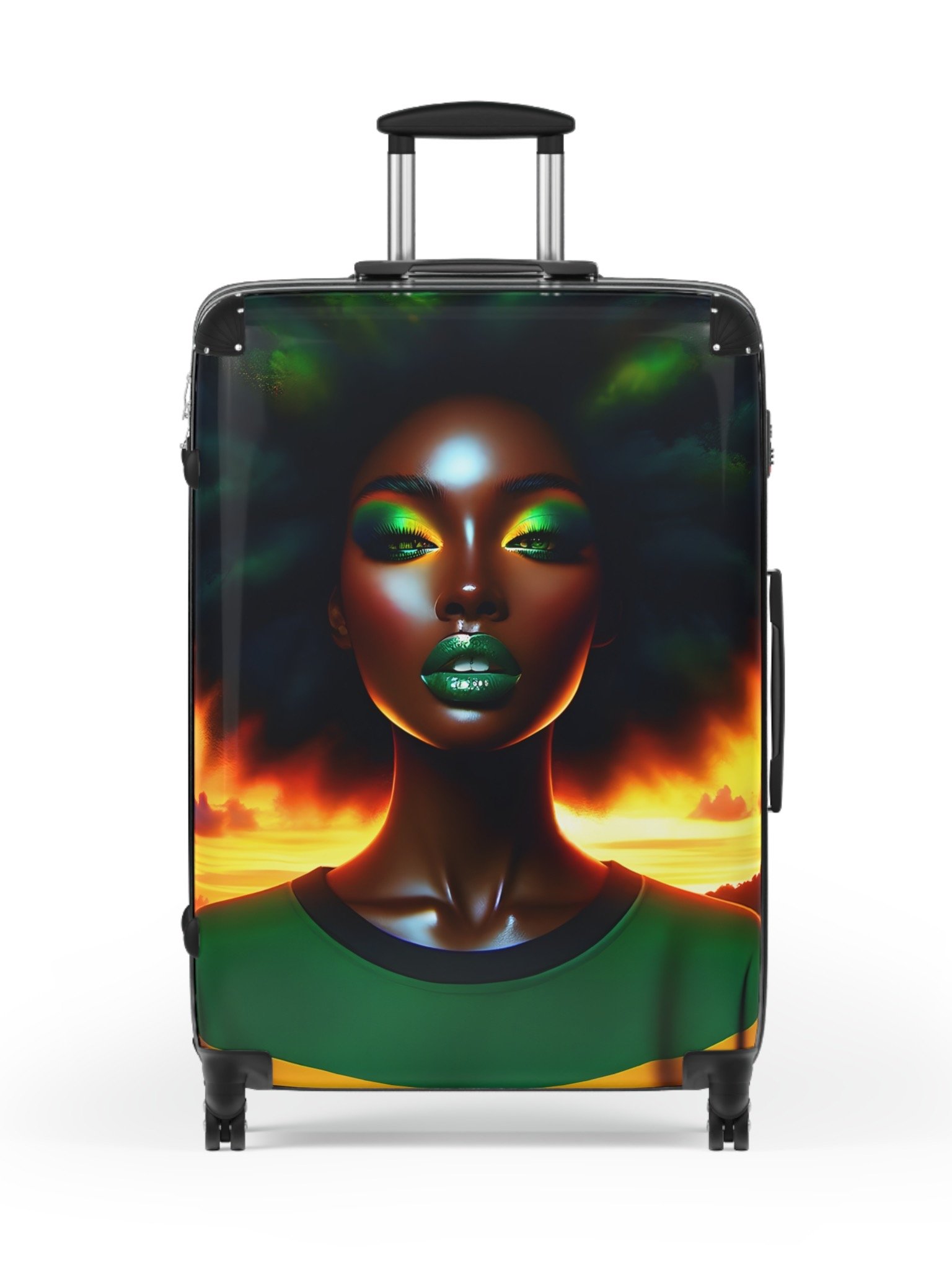 Travel Suitcase for Black Women and Girls Green Girl Power product image (2)