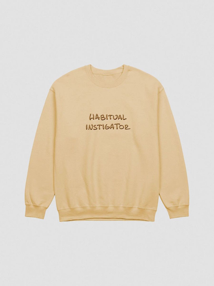 HABITUAL INSTIGATOR (lg. design, brass thread) embroidered crewneck product image (16)