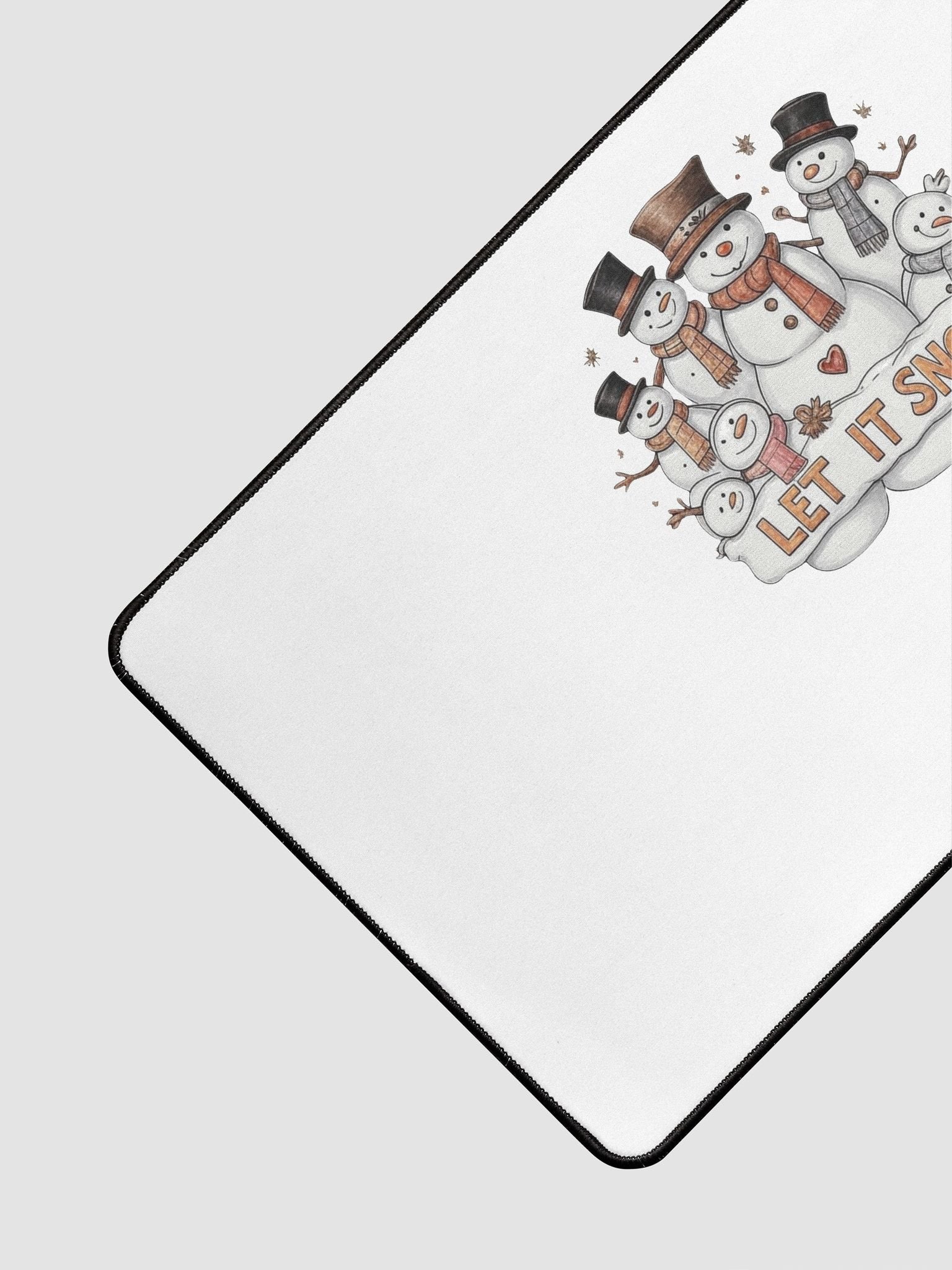 Let It Snow Typography Snowman Desk Mat product image (3)