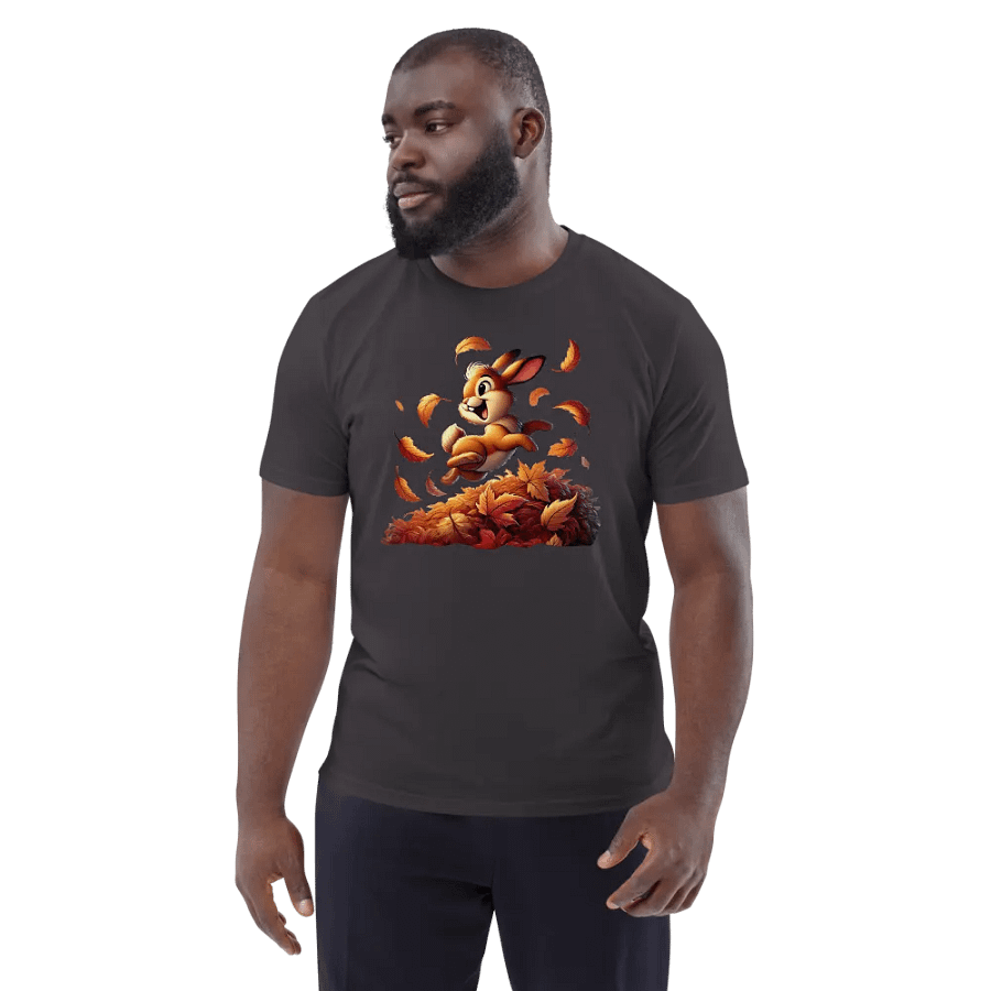 Autumn Leaves Bunny Organic Unisex T-Shirt product image (172)