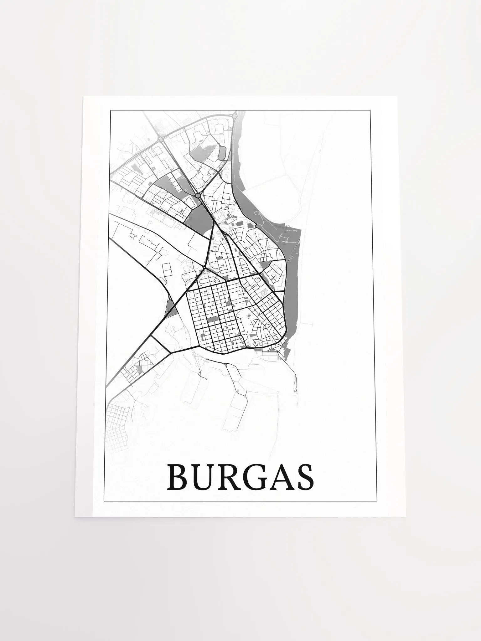 Burgas, Bulgaria, city map print product image (17)