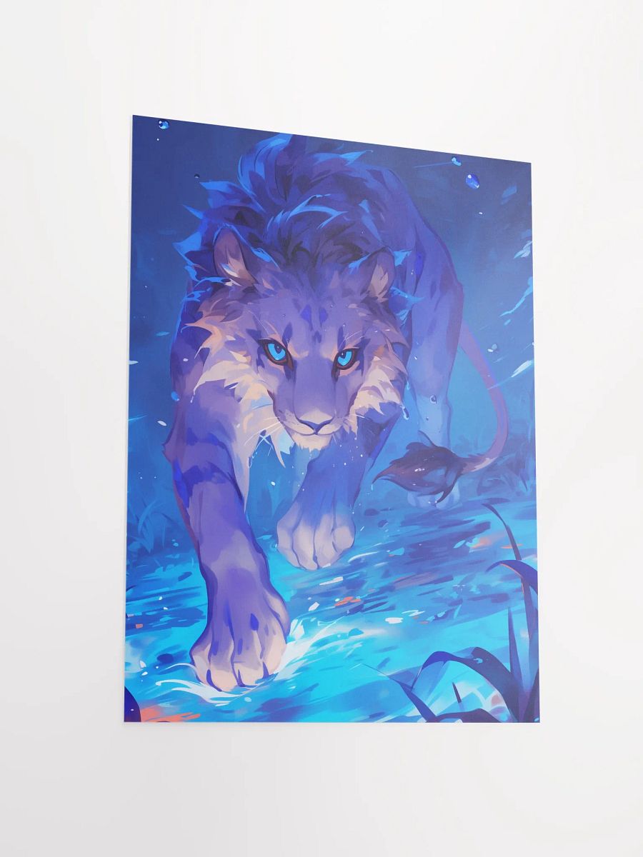 Ethereal Blue Lion Poster product image (5)