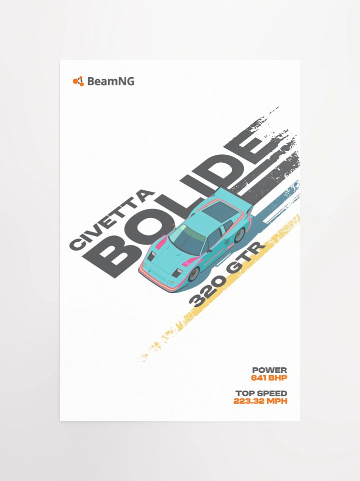 Civetta Bolide 320 GTR Stylized Poster product image (1)