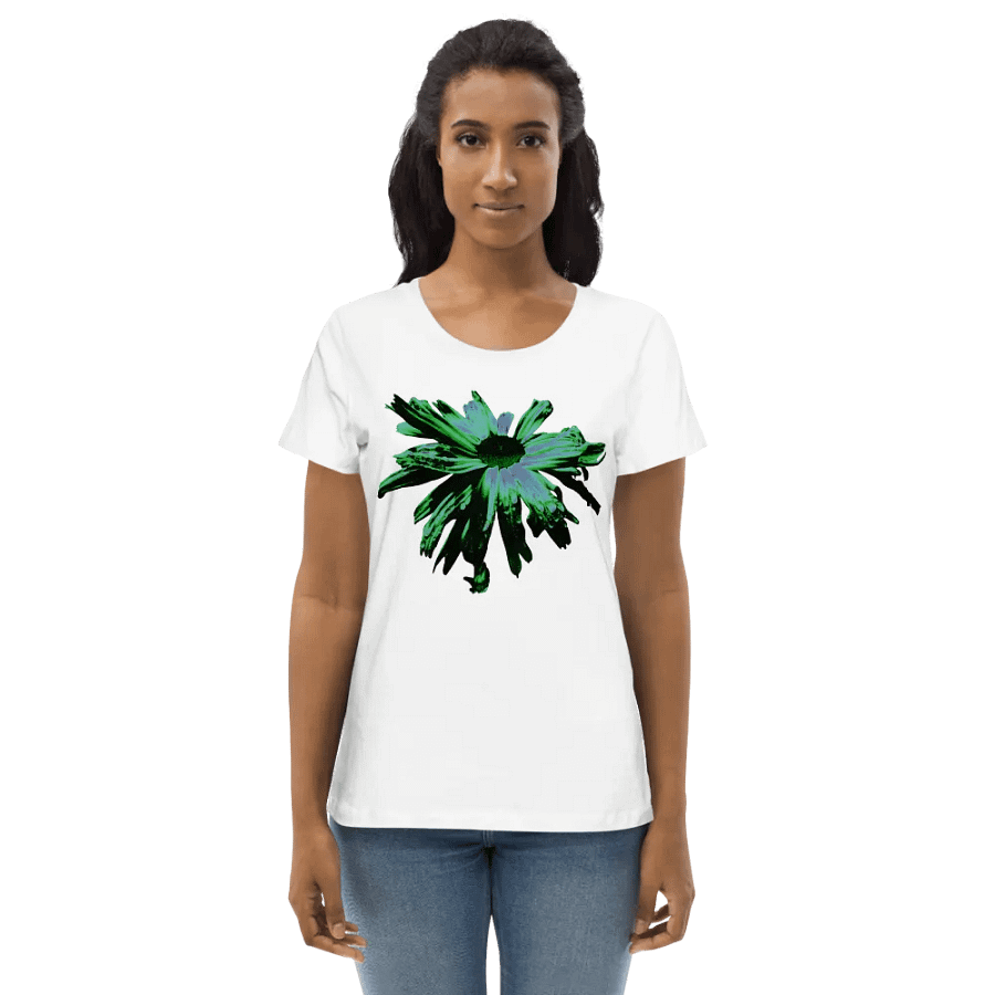Abstract Floating Daisy Women's Fitted T Shirt product image (7)