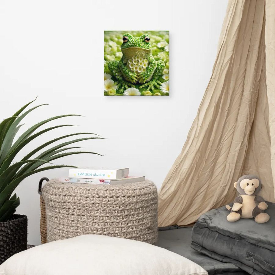 Green Flower Frog Wall Art product image (8)