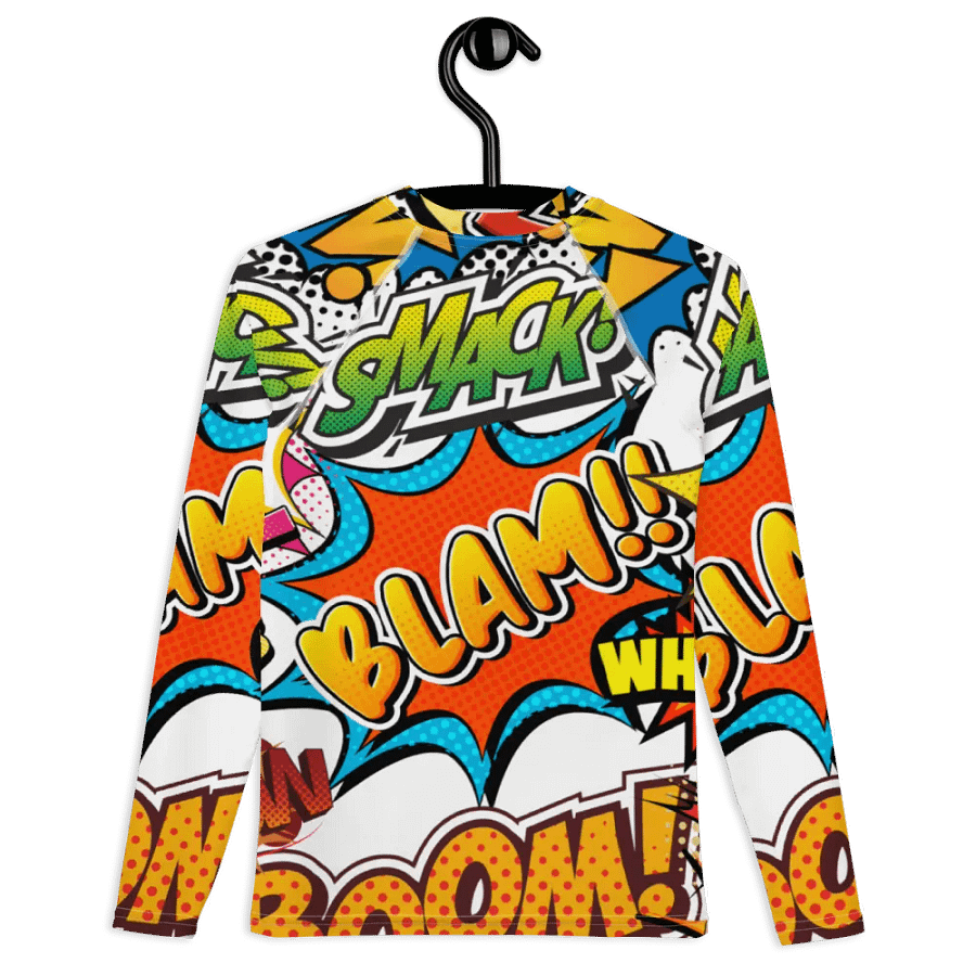 Dynamic Comic Action All-Over Print Youth Rash Guard product image (9)