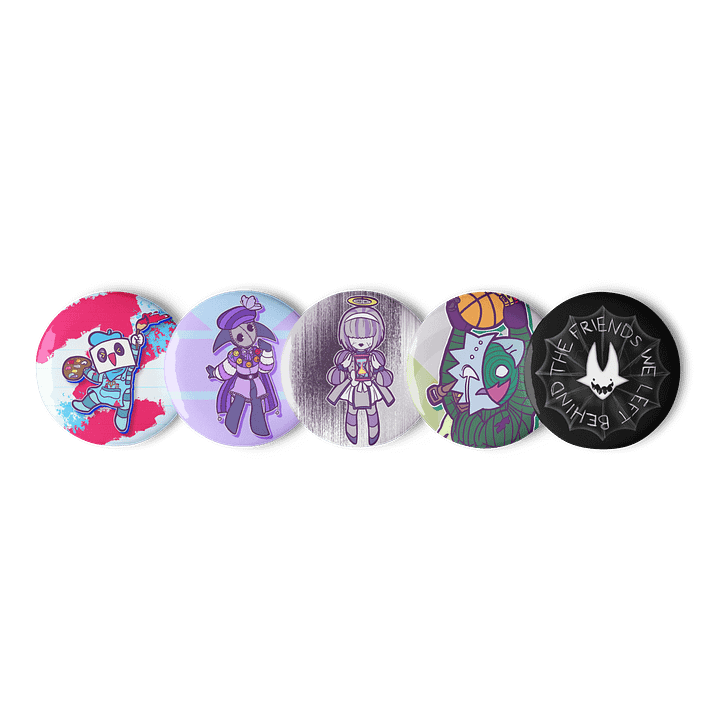 Set 2 - Imaginary Friend Button Pins product image (1)