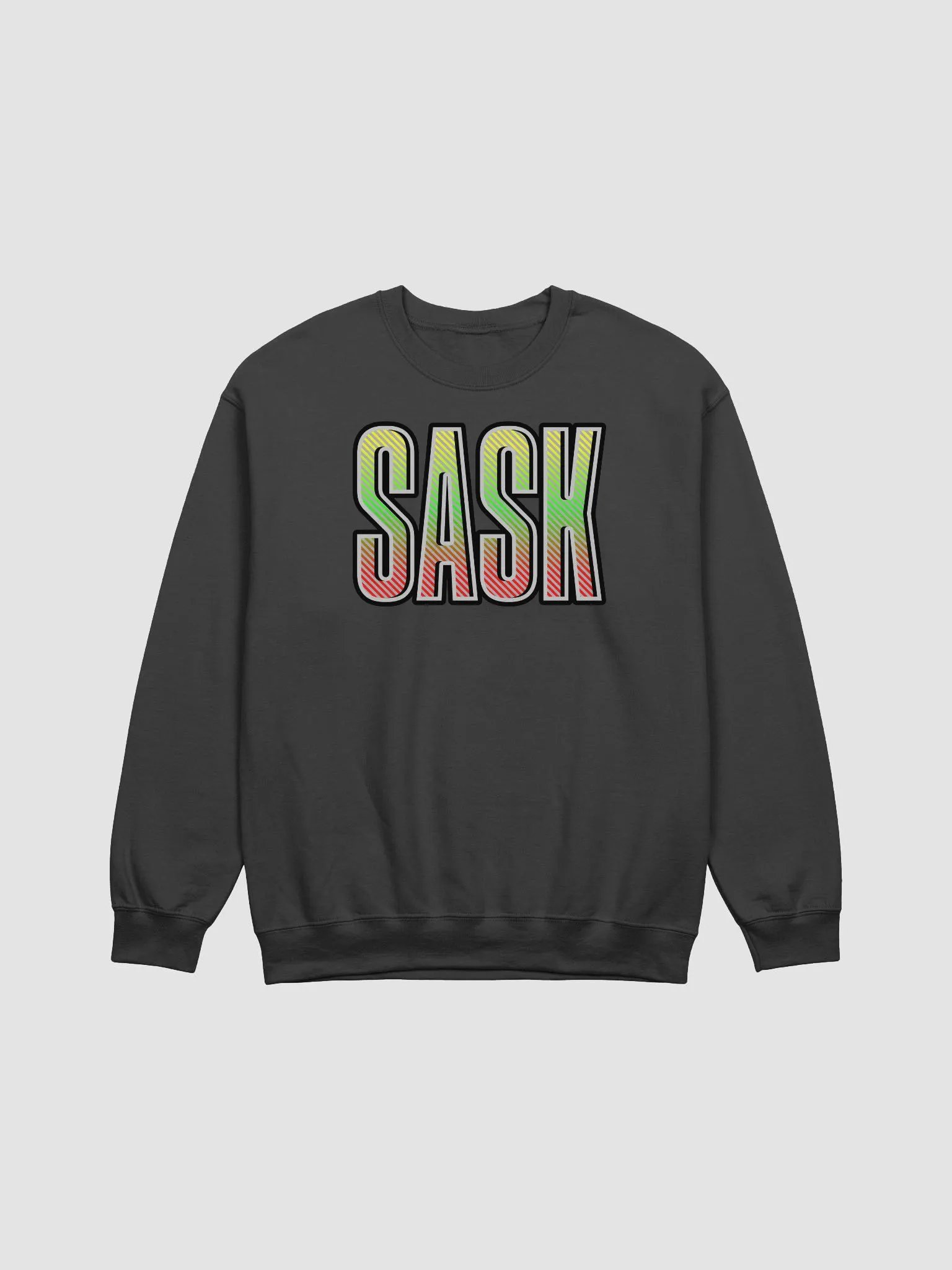 Sask Saskatoon Saskatchewan Vibrant Stripes Crewneck product image (1)
