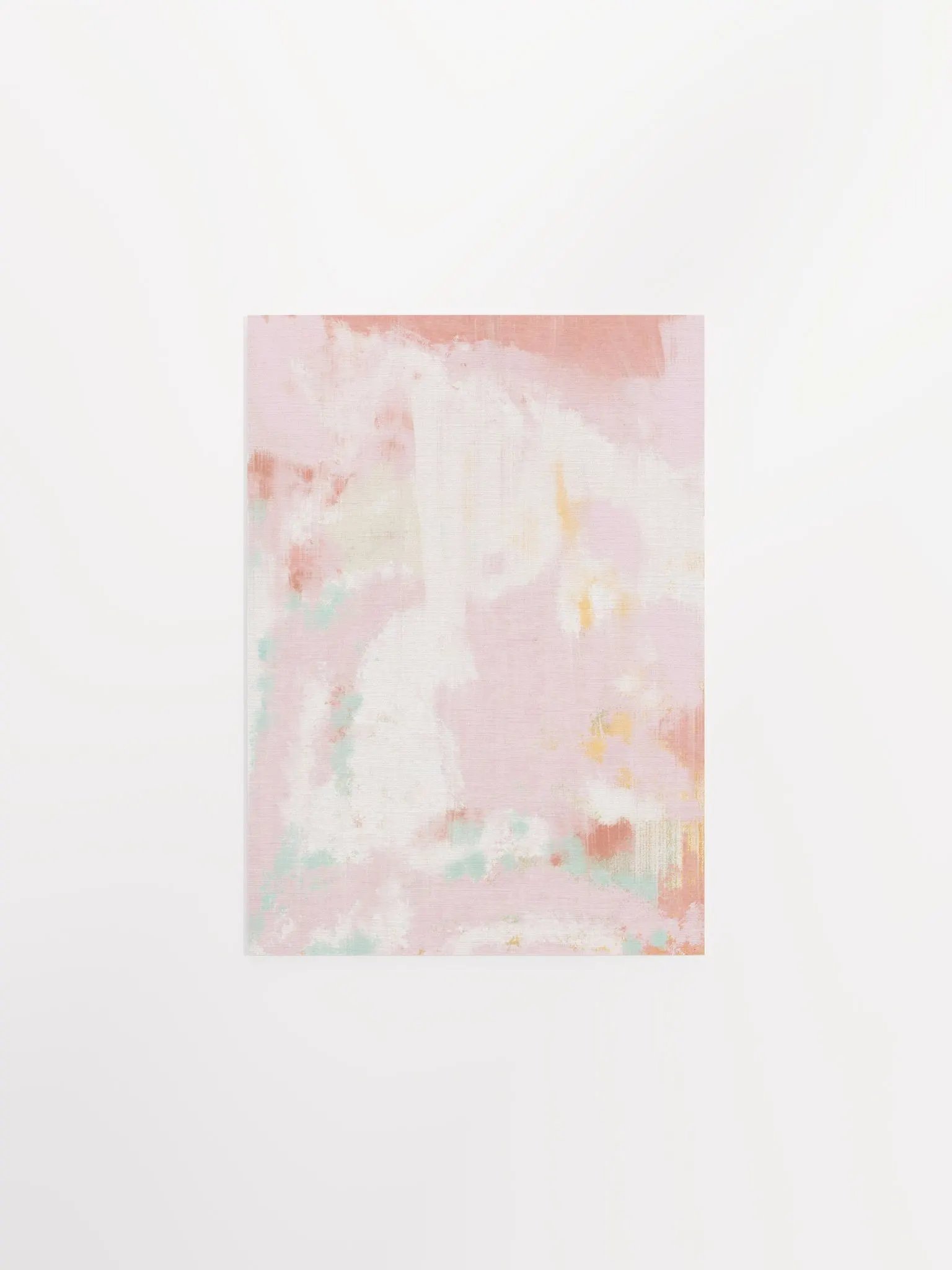 Abstract Print Pink and White Unframed Print Blush Pink Wall Art Poster product image (4)