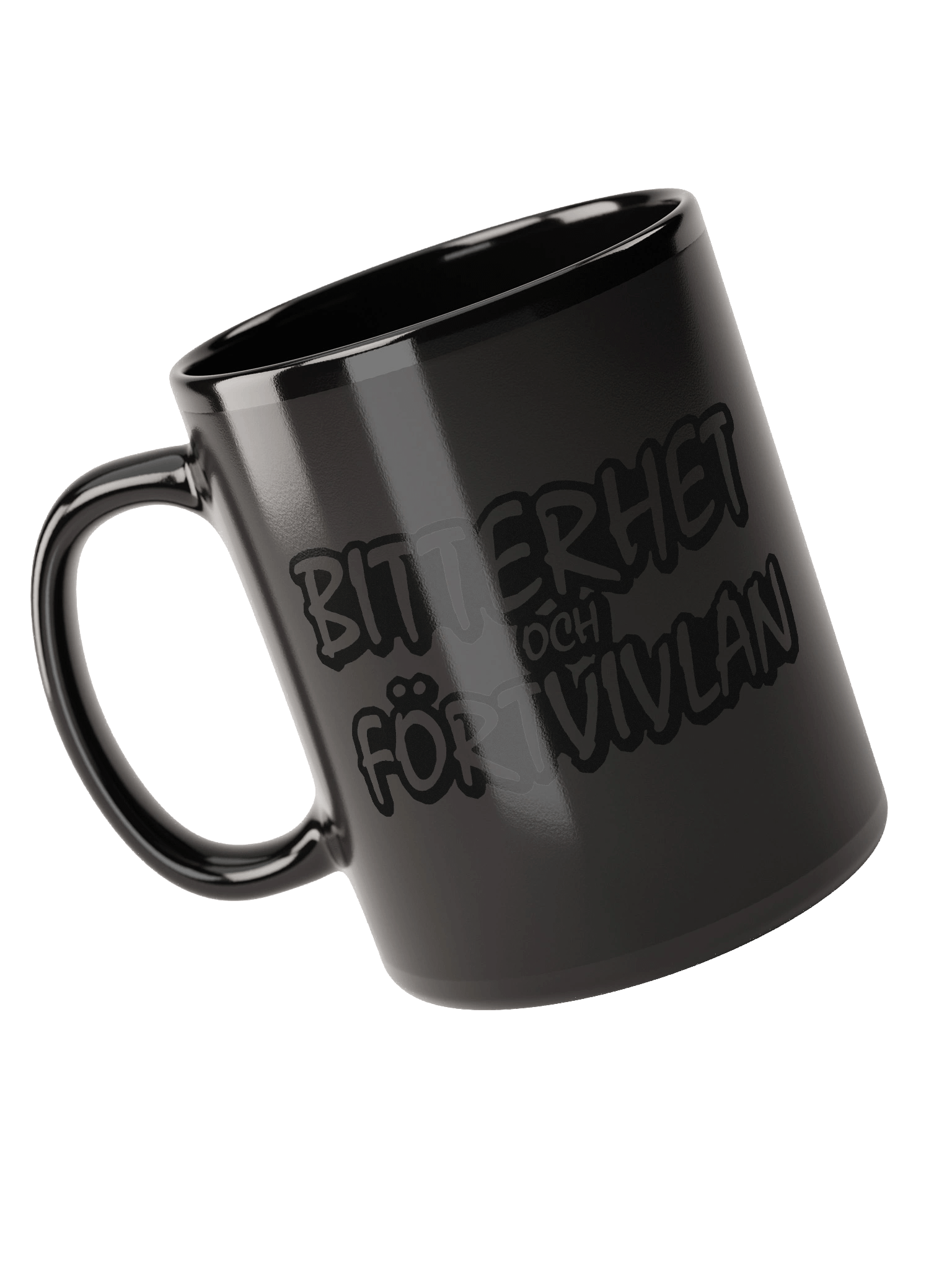 BITTERHET & FÖRTVIVLAN - BLACK MUG product image (1)