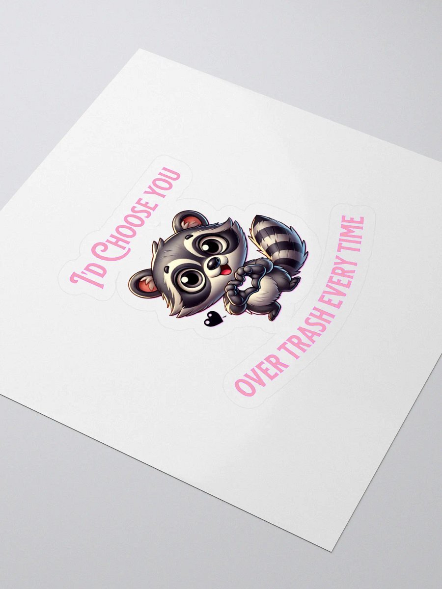 Raccoon I choose you Valentines Sticker product image (3)