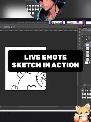 #cyberfoxnexus on #noicestreaming | Live Emote Sketch in Action