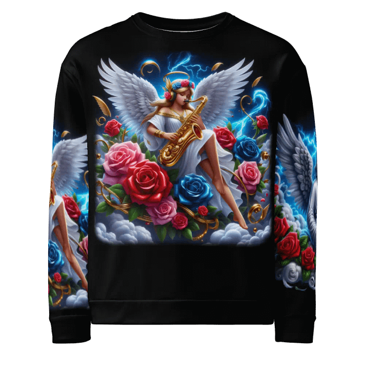 Angels making Music with a Saxophone - All-Over Unisex Sweatshirt #31 product image (1)