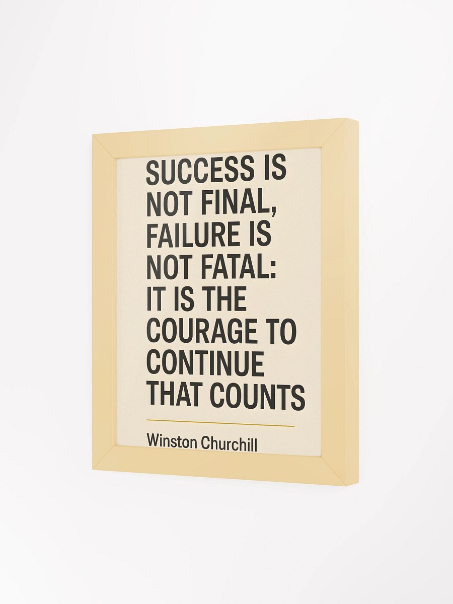 Póster motivacional minimalista con cita histórica de Churchill product image (3)