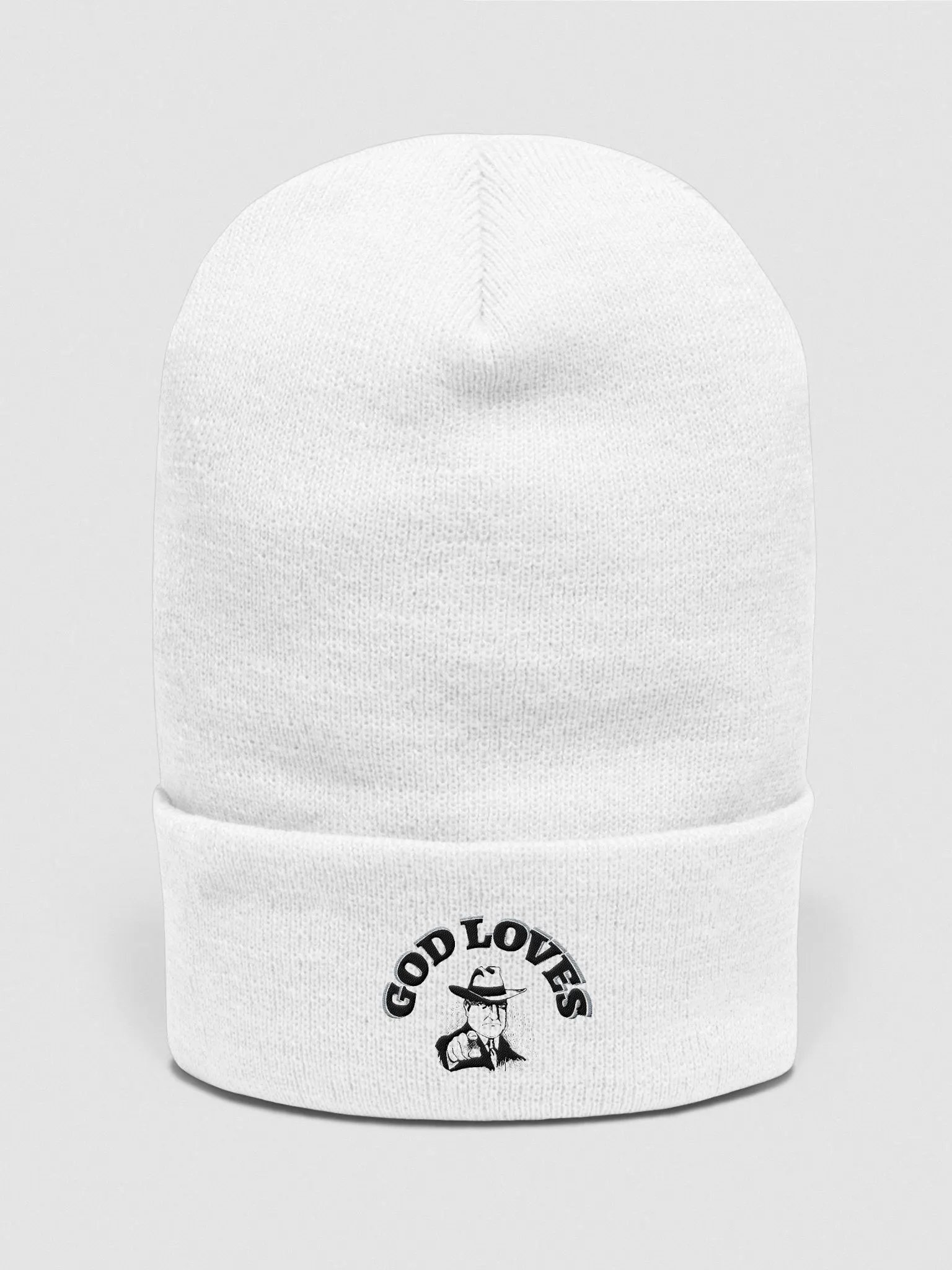 GOD LOVES YOU. Ornate Elegance Cuffed Beanie product image (1)