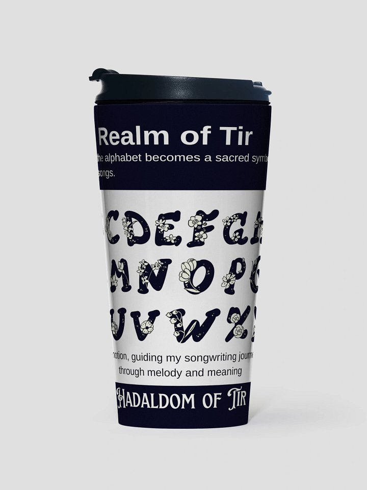 Floral Alphabet Sacred Stainless Steel Mug product image (1)