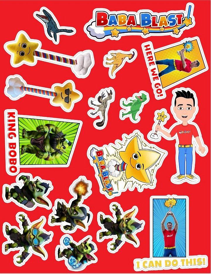 PRE-ORDER | Baba Blast Sticker Sheet 11" x 8.5" product image (1)