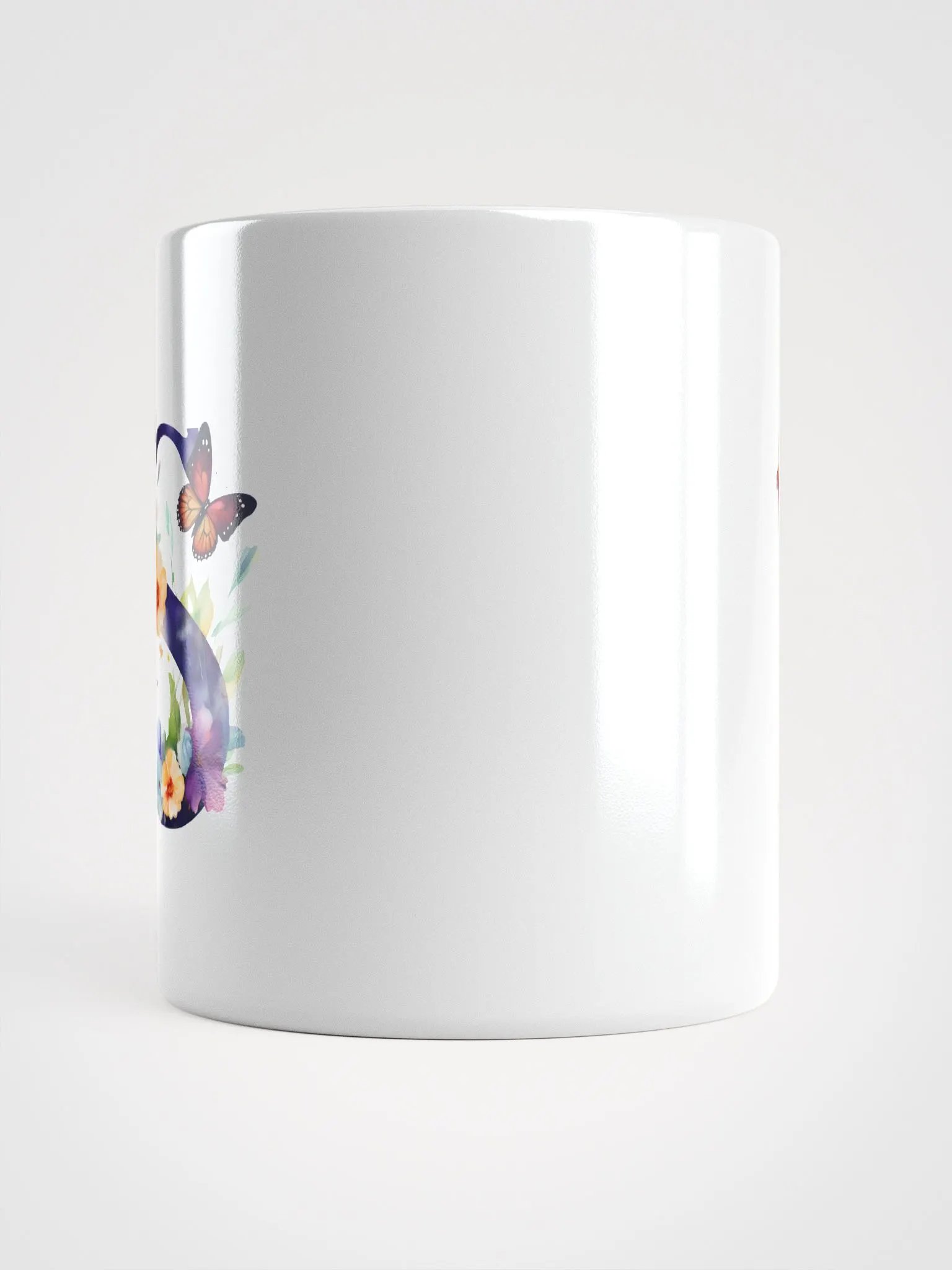 Letter S Monogram Floral Fantasy White Glossy Mug product image (13)
