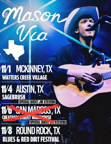 Having a big time in TEXAS, a little update, that due to unforseen circumstances our show is no longer happening in San Marco...