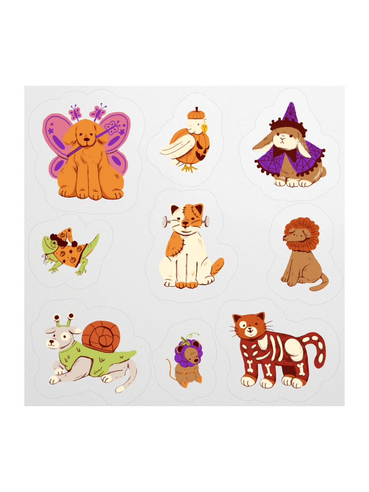 Costumed Critters Sticky Sheet product image (1)