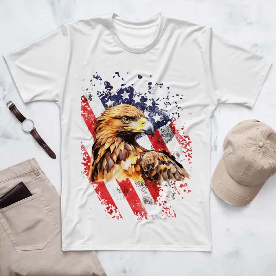American Patriotic Eagle All-Over Print Tee product image (7)