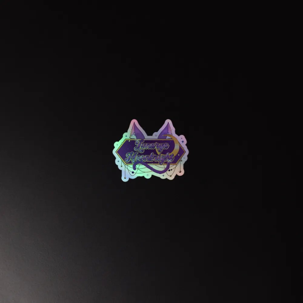 Lunarya Moonbright Logo - Holographic Sticker product image (2)