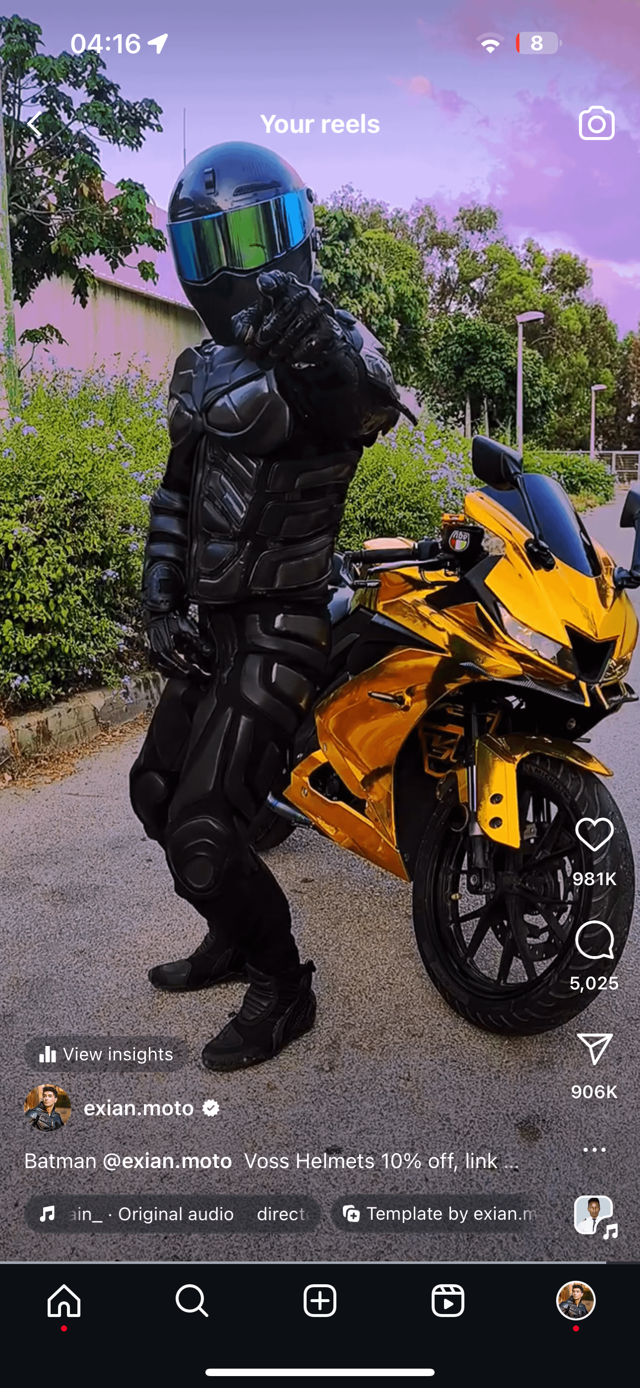 Personal video hello, B-day greeting from Batman Biker! product image (9)