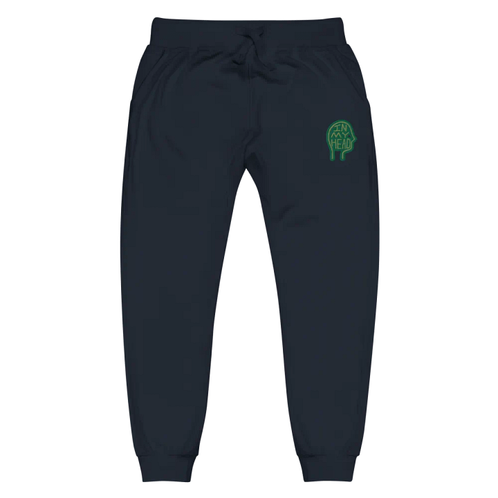 In My Head (leaf design) embroidered fleece joggers product image (2)