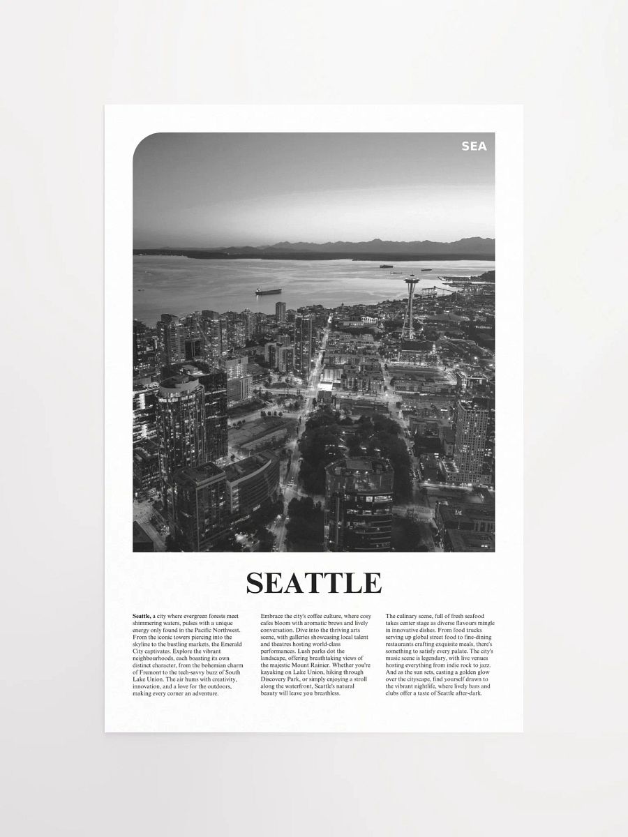 Seattle 02 Newspaper Poster product image (5)