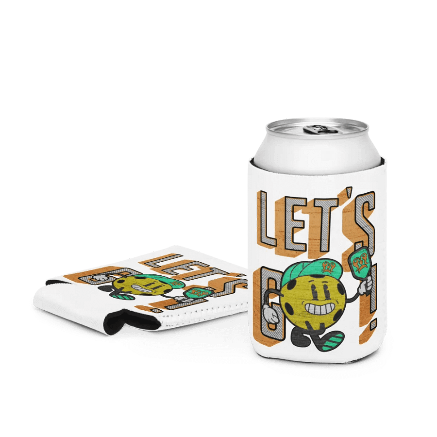 Lets Go Pickleball Mascot Can Cooler product image (3)
