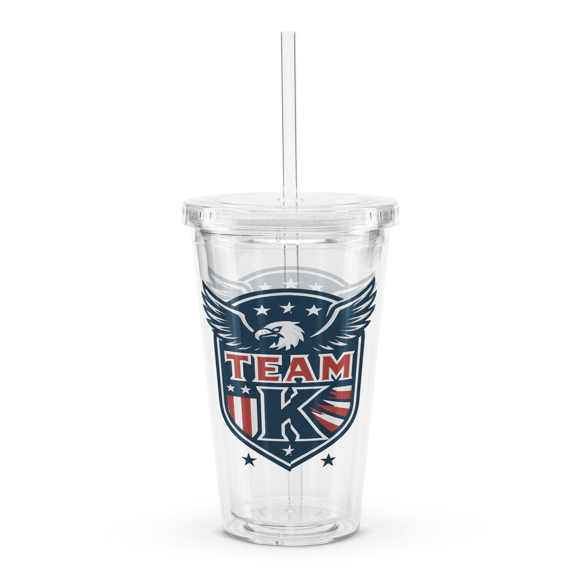Team K USA Clear Plastic Tumbler product image (2)