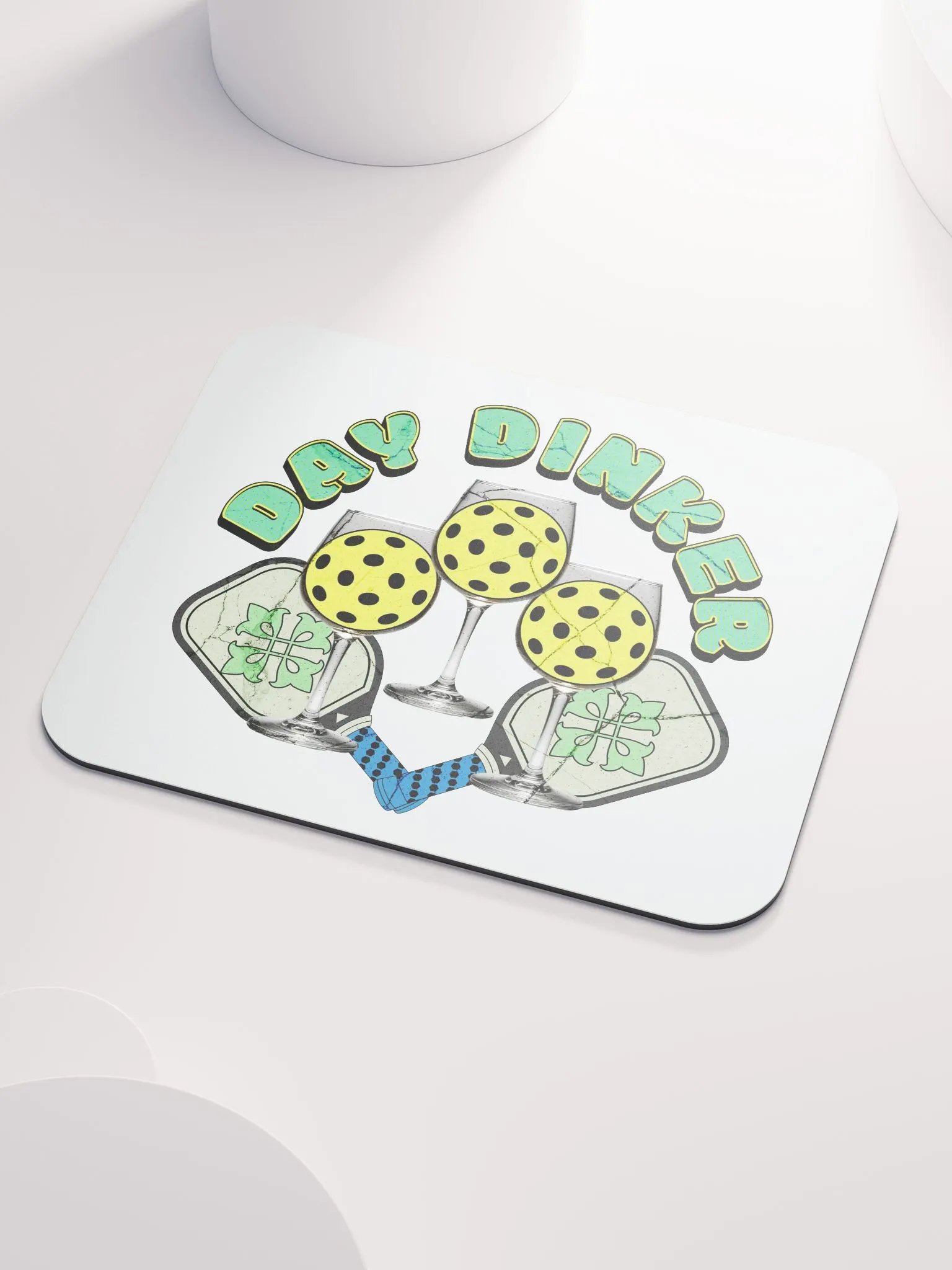 Day Dinker Pickleball Wine Mouse Pad product image (3)