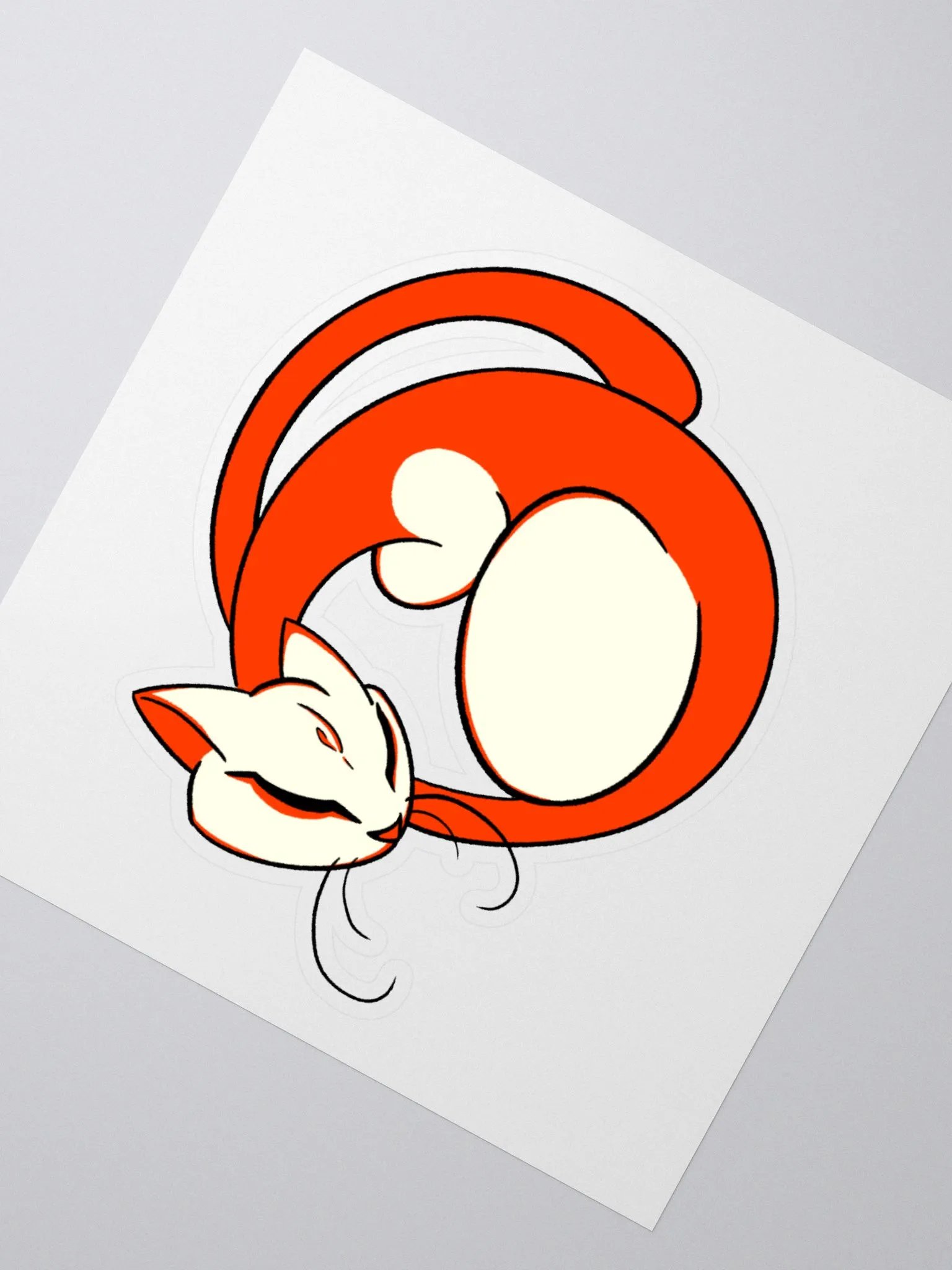 Calming Orange Cat Sticker product image (1)