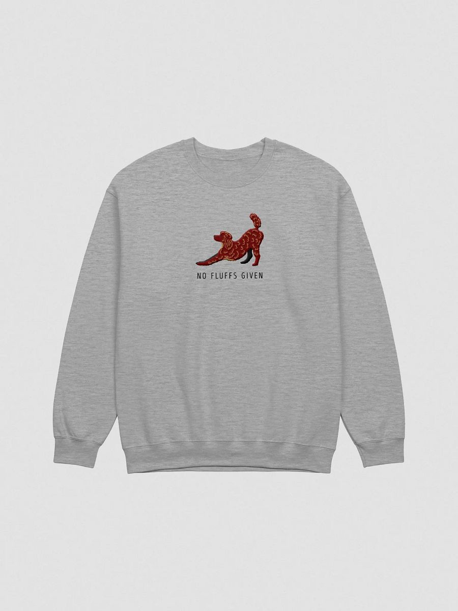 No Fluffs Given Sweatshirt (Embroidered) of a Standard Poodle(Chocolate 2) product image (4)