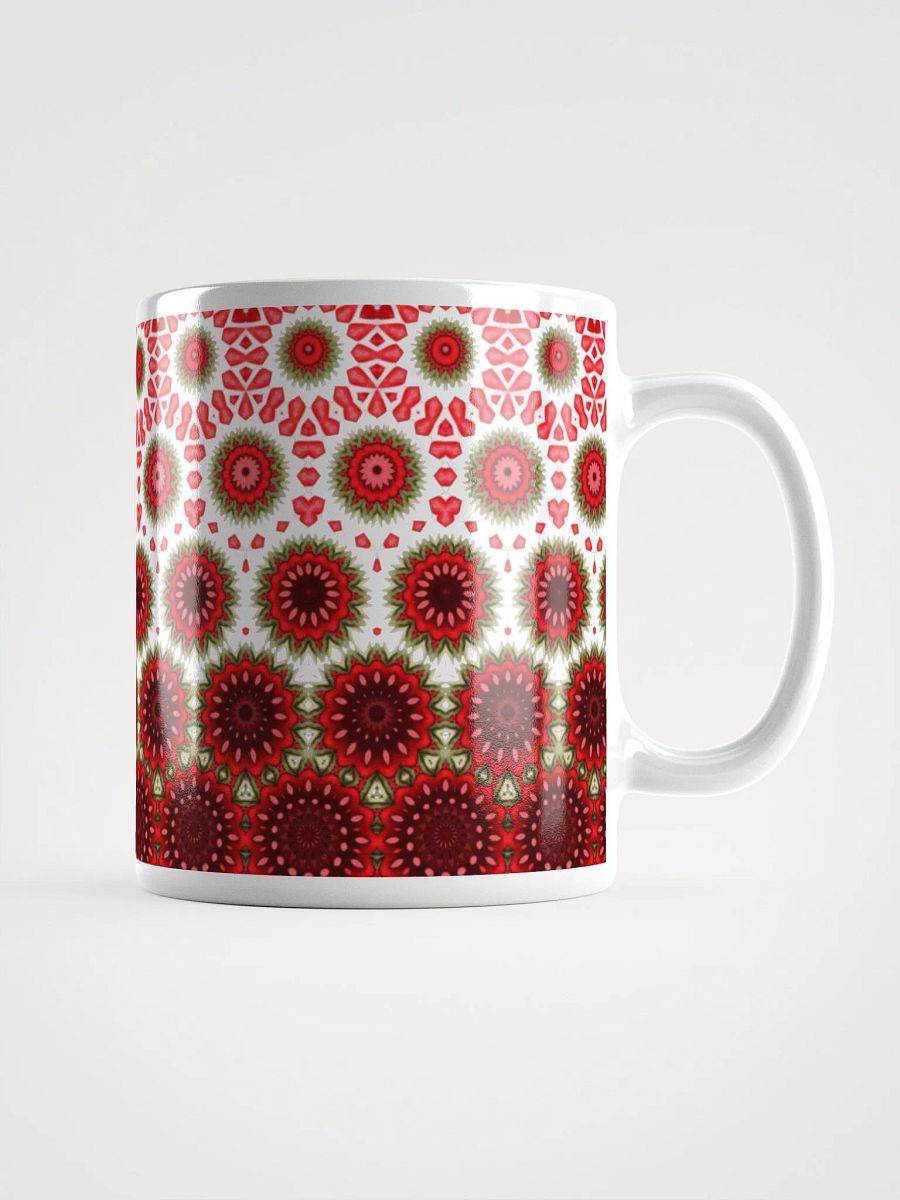 Red Green & White Daisy Ceramic Mug product image (1)