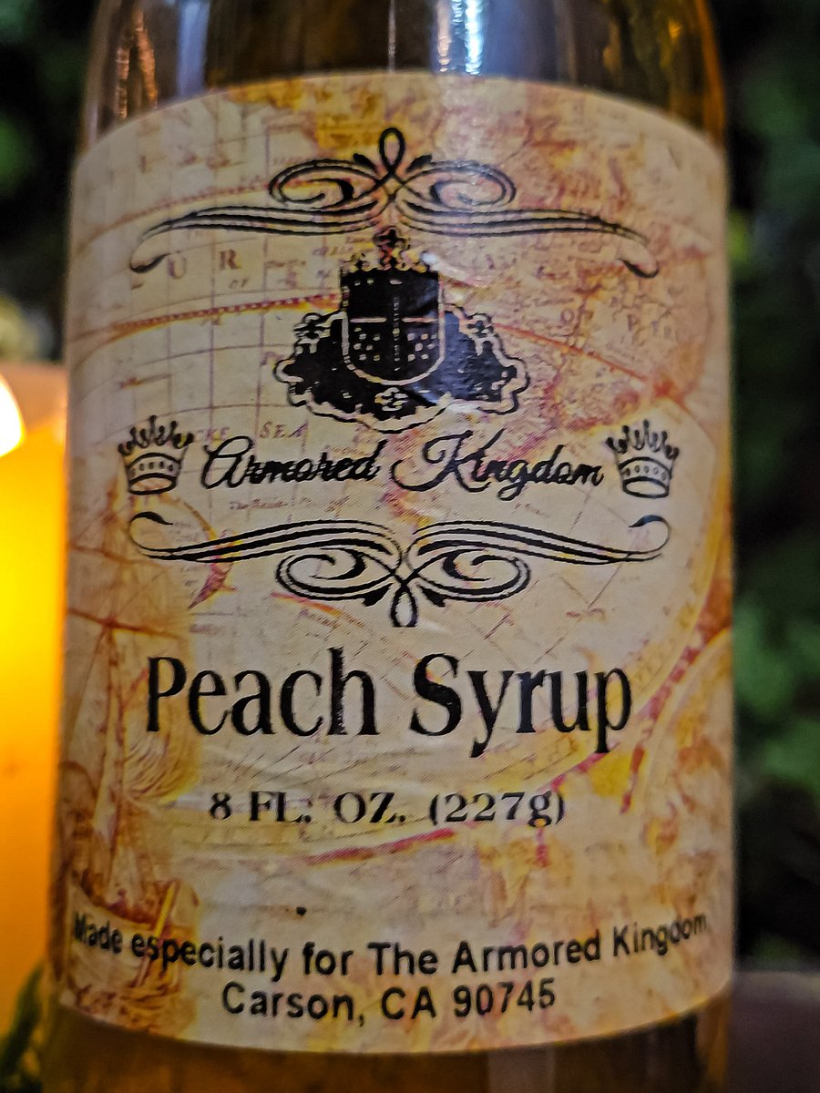 The Armored Kingdom Gourmet Peach Syrup (8oz) product image (4)