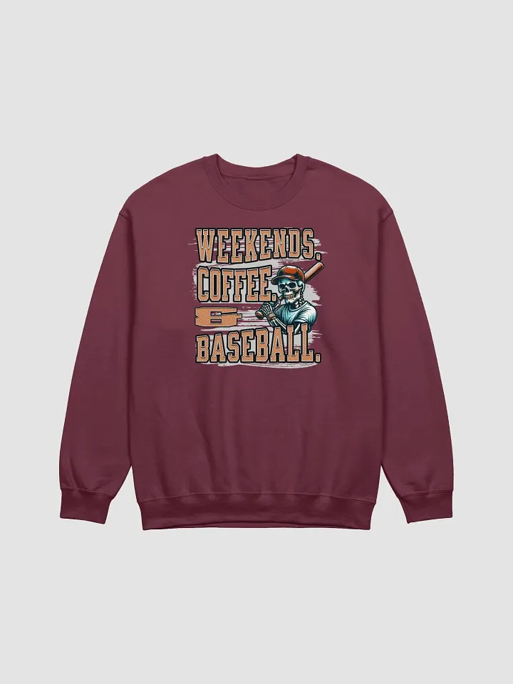 Weekends Coffee And Baseball Skeleton Crewneck product image (9)