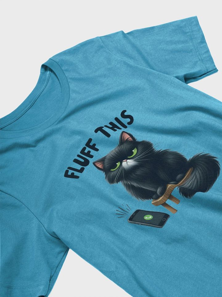 Fluff This - Grumpy Black Cat T-Shirt product image (2)
