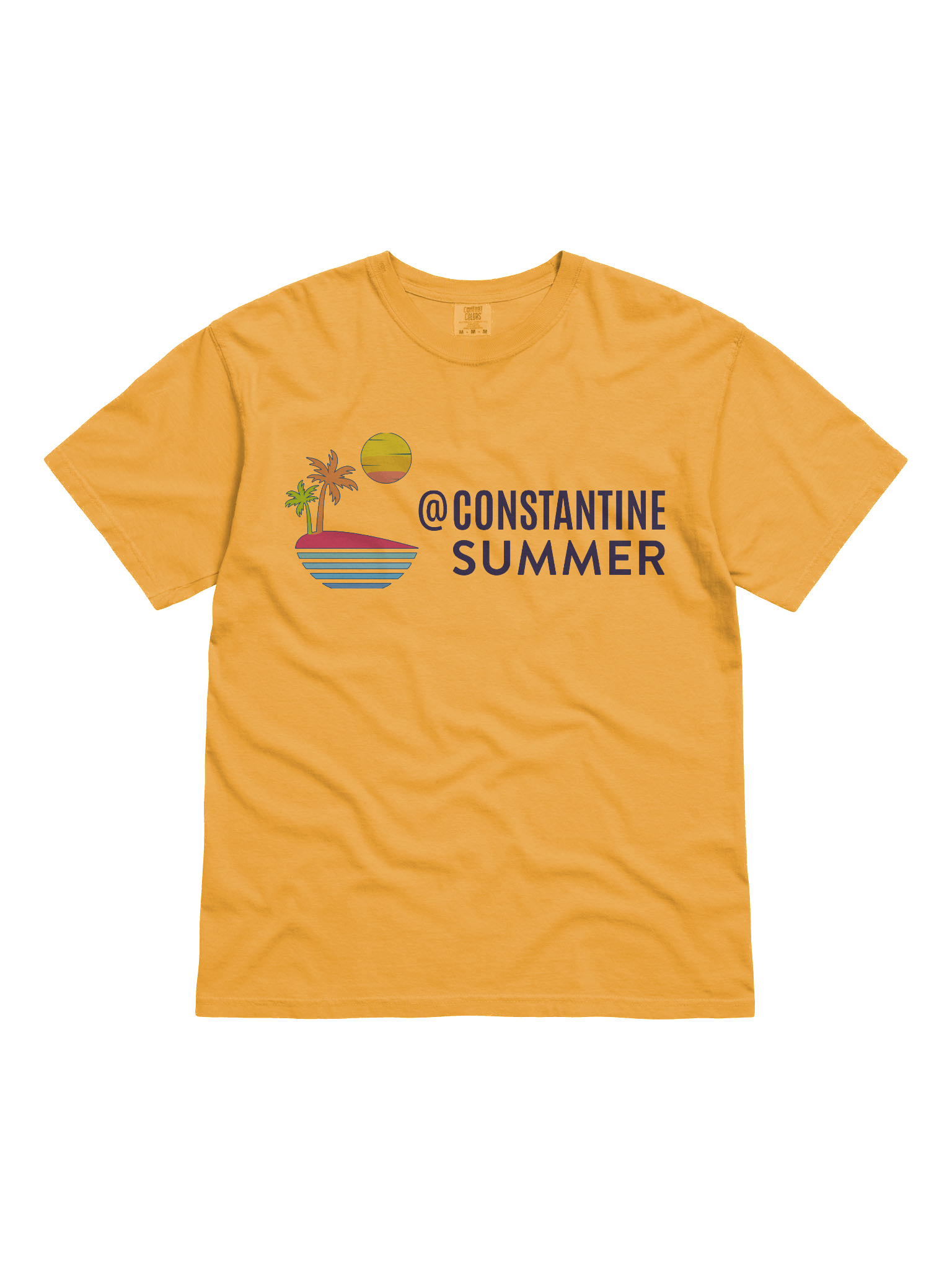 @CONSTANTINESUMMER: TROPICAL SUNSET VIBE T-SHIRT BY COMFORT COLORS (YELLOW) product image (1)