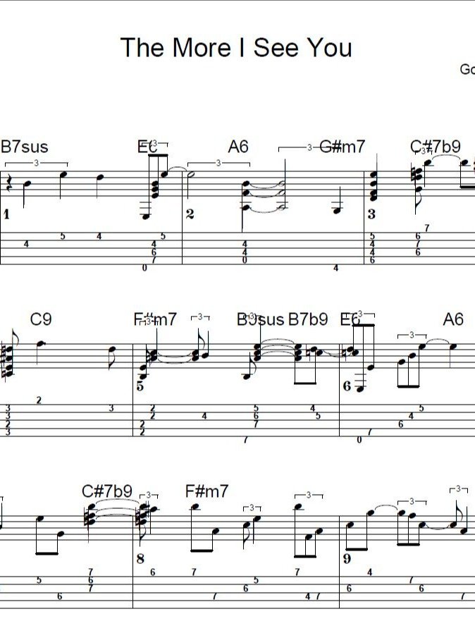 The more I see you - Guitar sheet music product image (1)