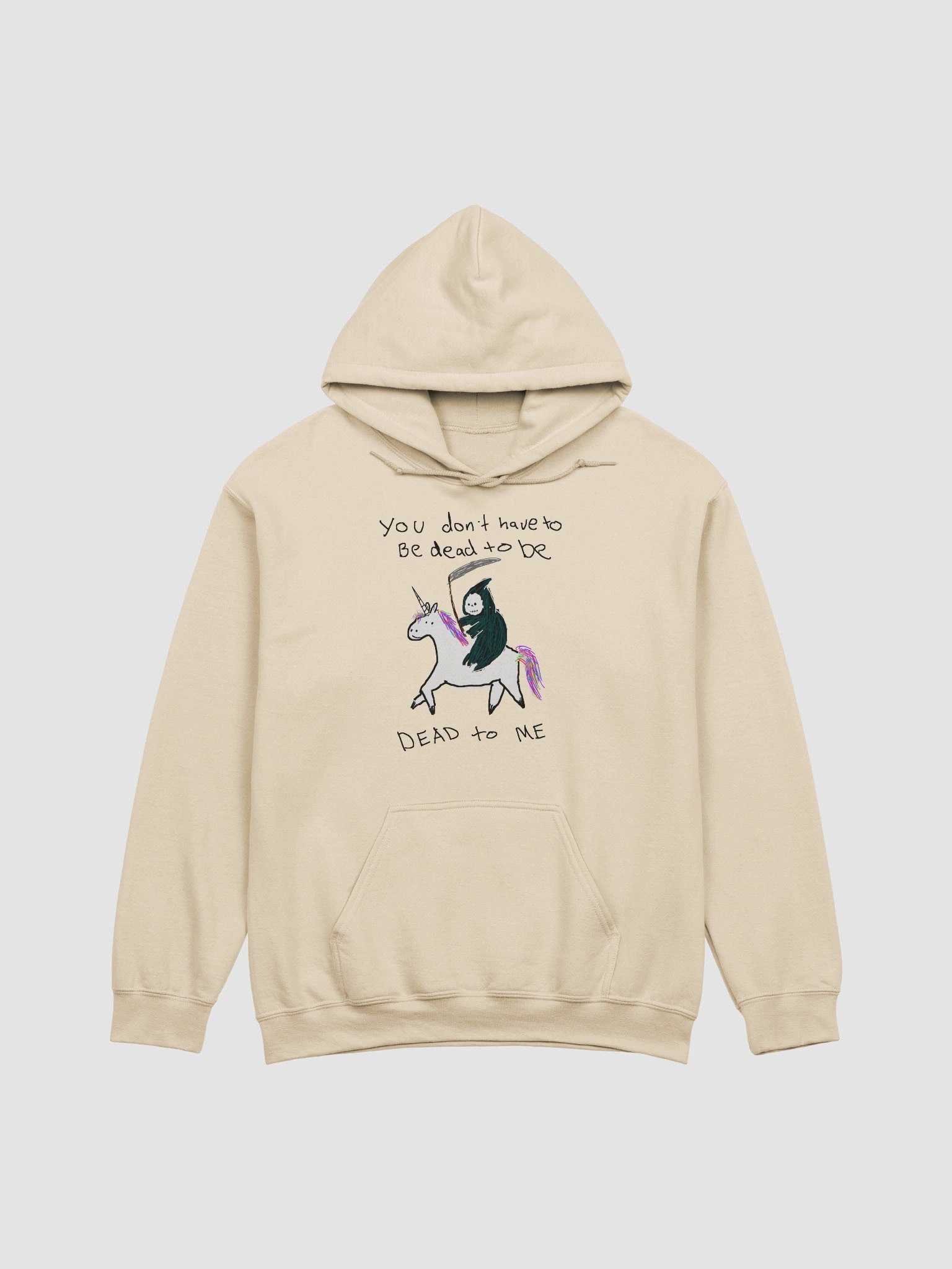You don't have to be dead Grim reaper unicorn Hoodie product image (2)