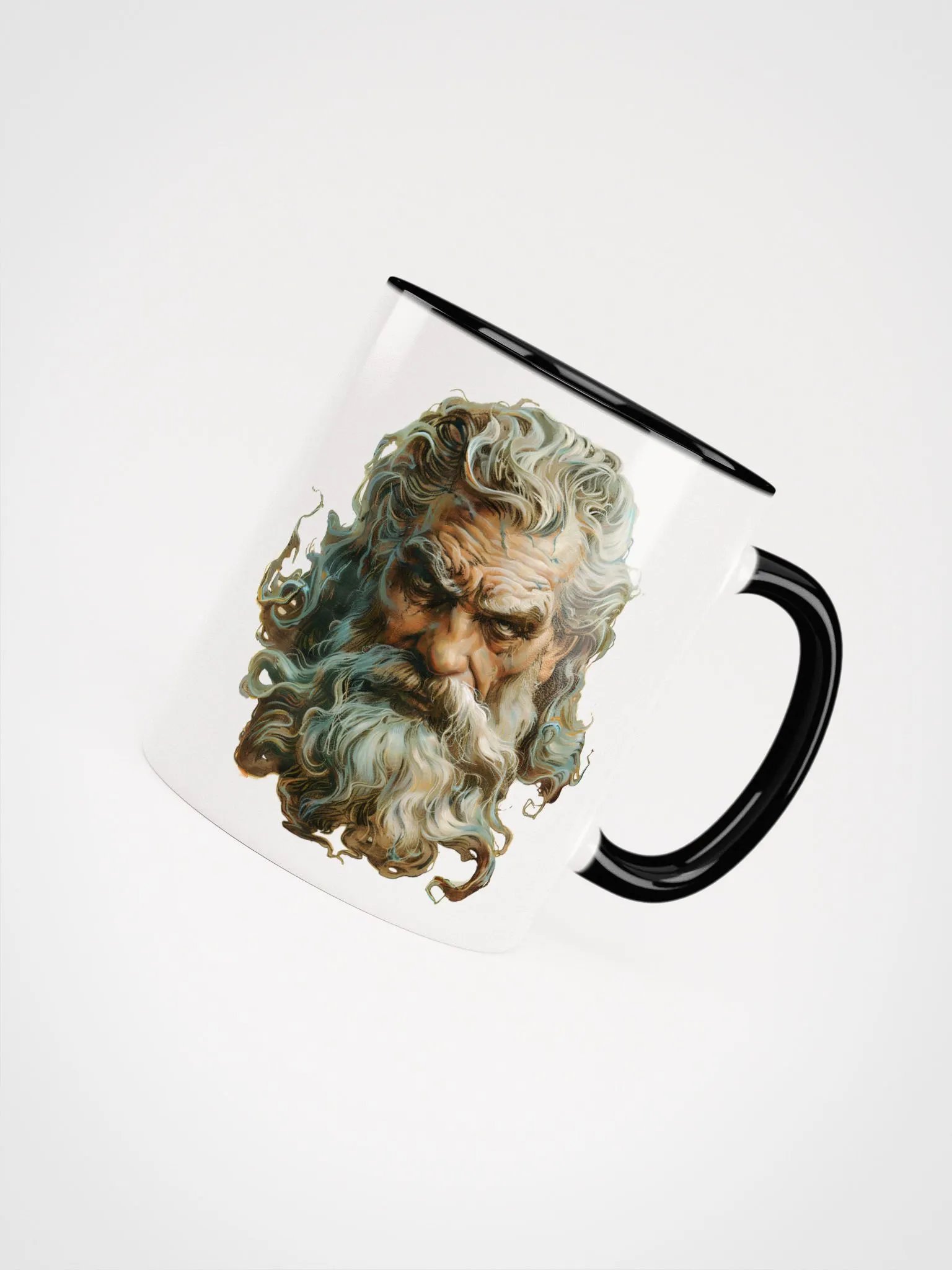 Zeus - The God of Thunder Ceramic Mug with Black Color Inside product image (8)